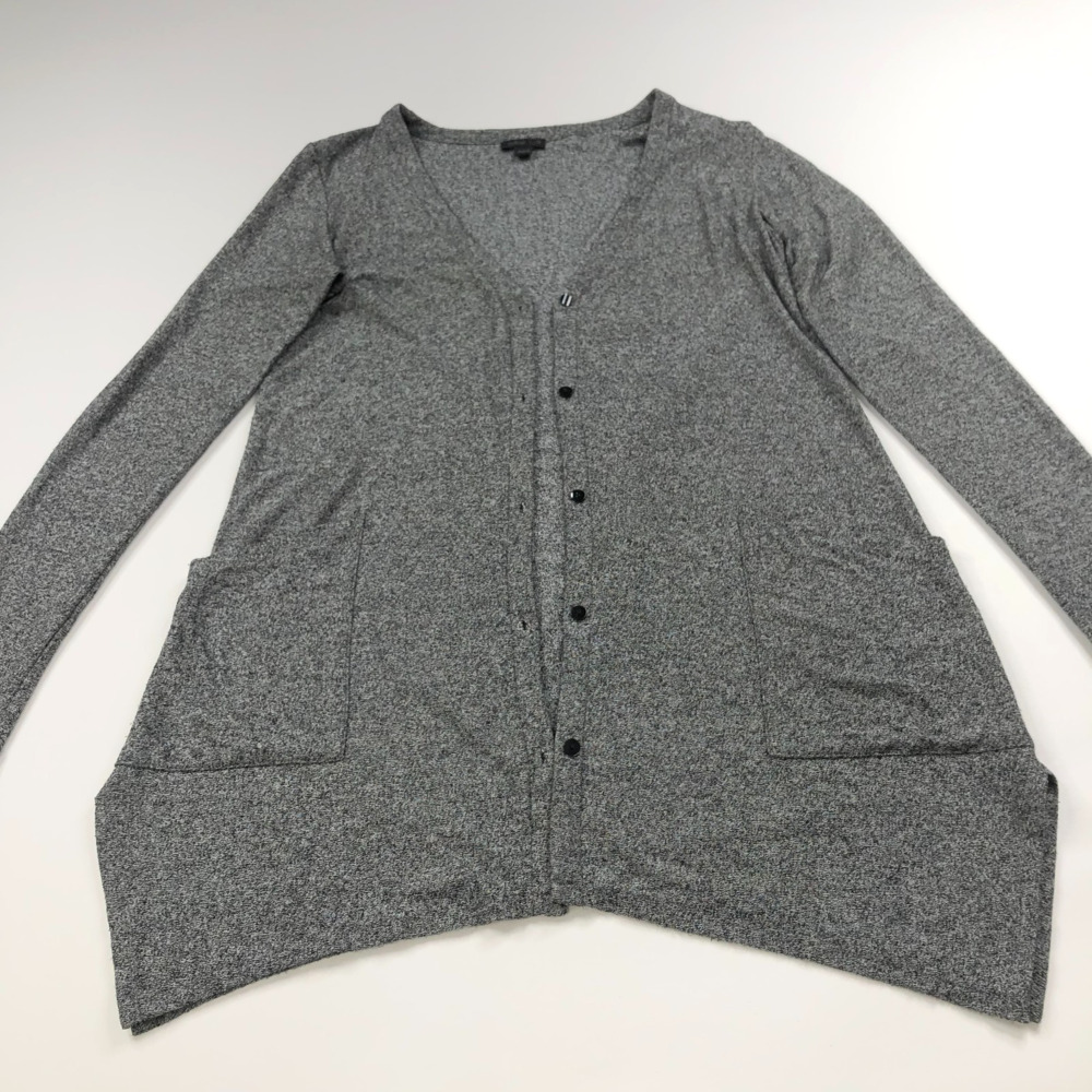 J. Jill Wearever Collection XS Women's Button Front Cardigan Sweater Gray